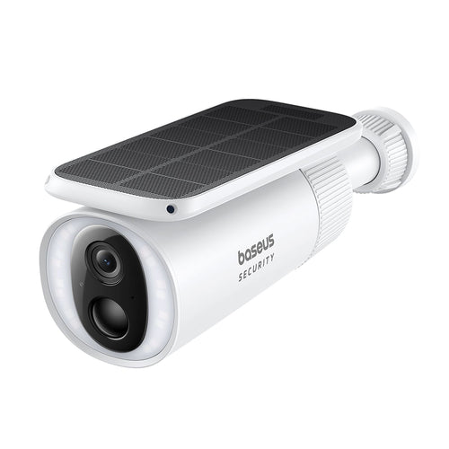 Baseus - Outdoor Camera Security S1 (S0SW002130) - with Solar Panel, 2K, 8GB, Two-way Audio, Night Vision, 10.400mAh - W