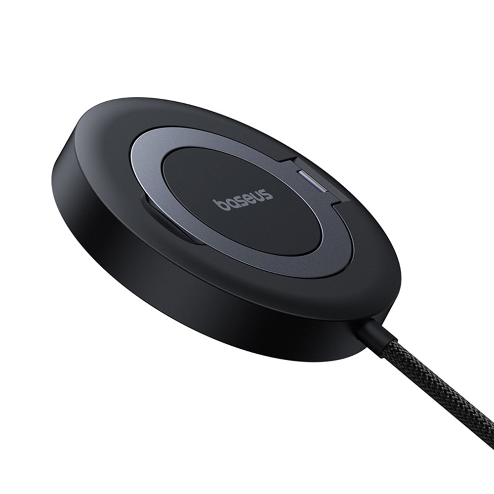 Baseus - Magnetic Wireless Charger Simple Mini4 (P10273300121-01) - Universal, with Stand, USB-C, Qi2 15W, 1m - Cosmic B
