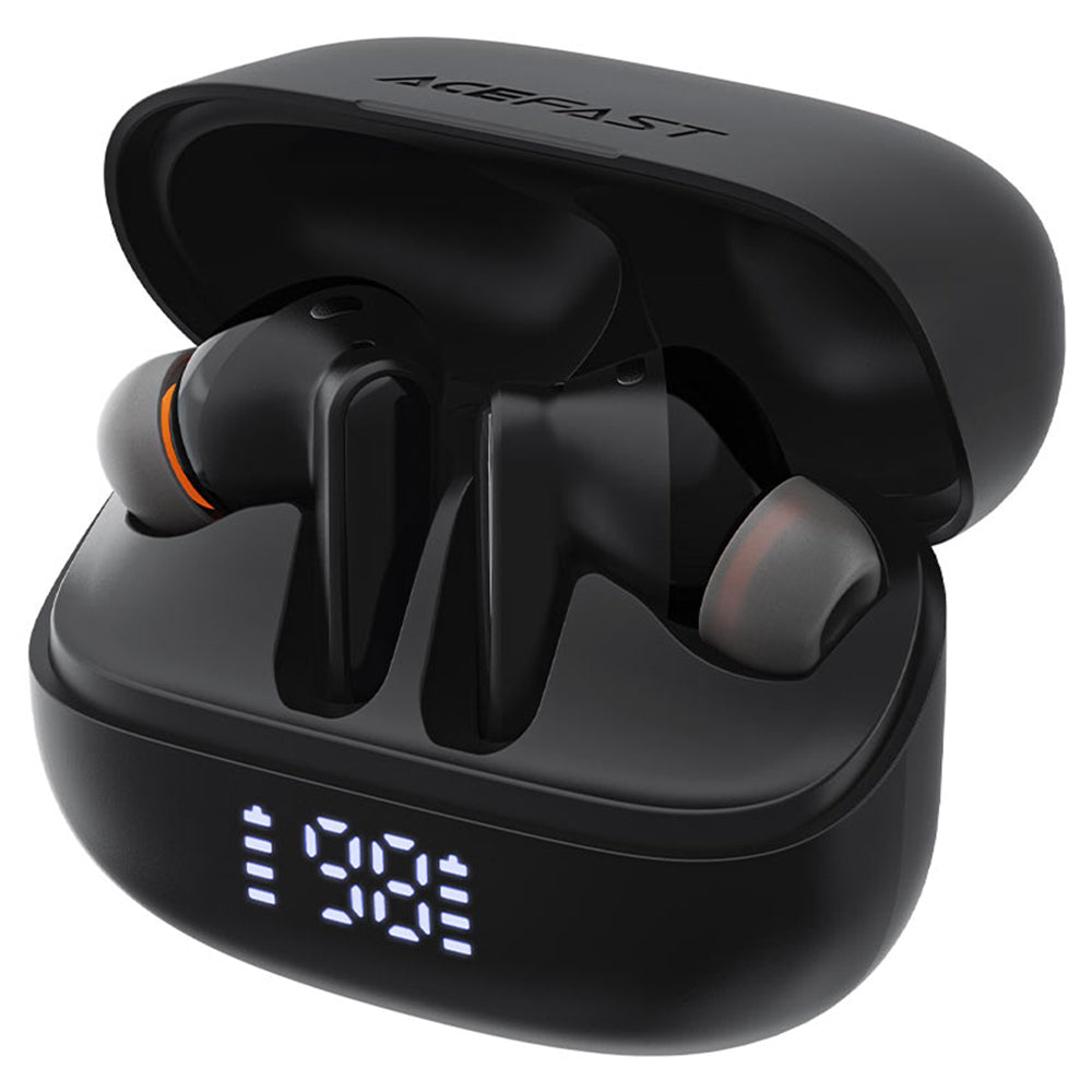 Acefast - Wireless Earbuds (W1) - Type-C, TWS, Bluetooth 5.4, Call Noise Reduction, IPX4, LED Digital Display - Black
