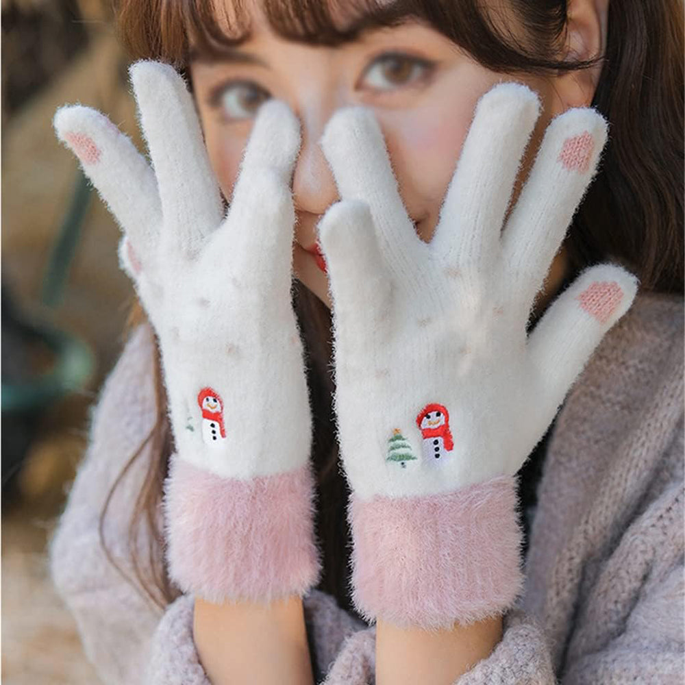 Techsuit - Gloves (ST0011) - from Mink Fur, Size 21cm - Purple
