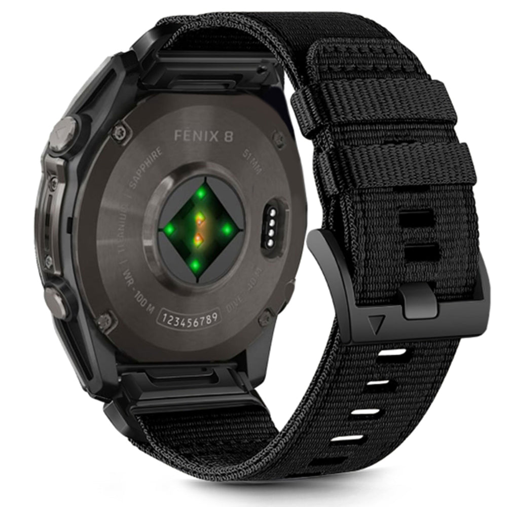 Techsuit - Watchband QuickFit 22mm (W070) - Garmin Fenix 5/5 Plus 6/6 Pro/7/Forerunner 945/970/Approach S60 - Obsidian B