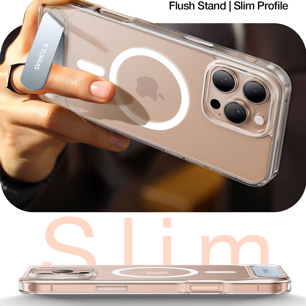 Torras - Pstand MagSafe - iPhone 16 Pro - Clear