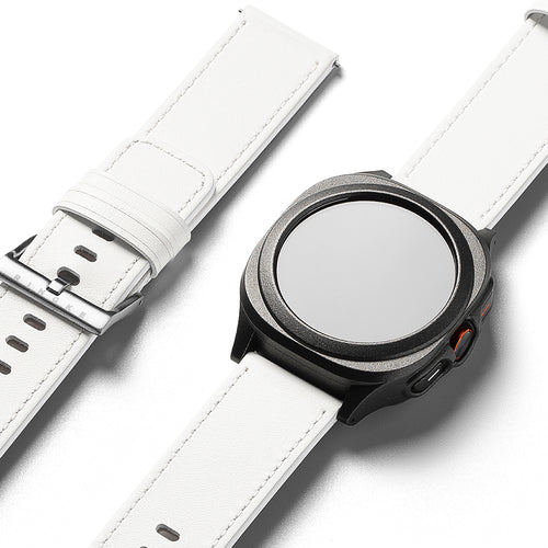 Ringke - Leather One Basic Bold 24mm - Fossil Hybrid / Mobvoi TicWatch Pro 5 / Suunto 9 / Suunto 9 Baro / Suunto D5 - Wh