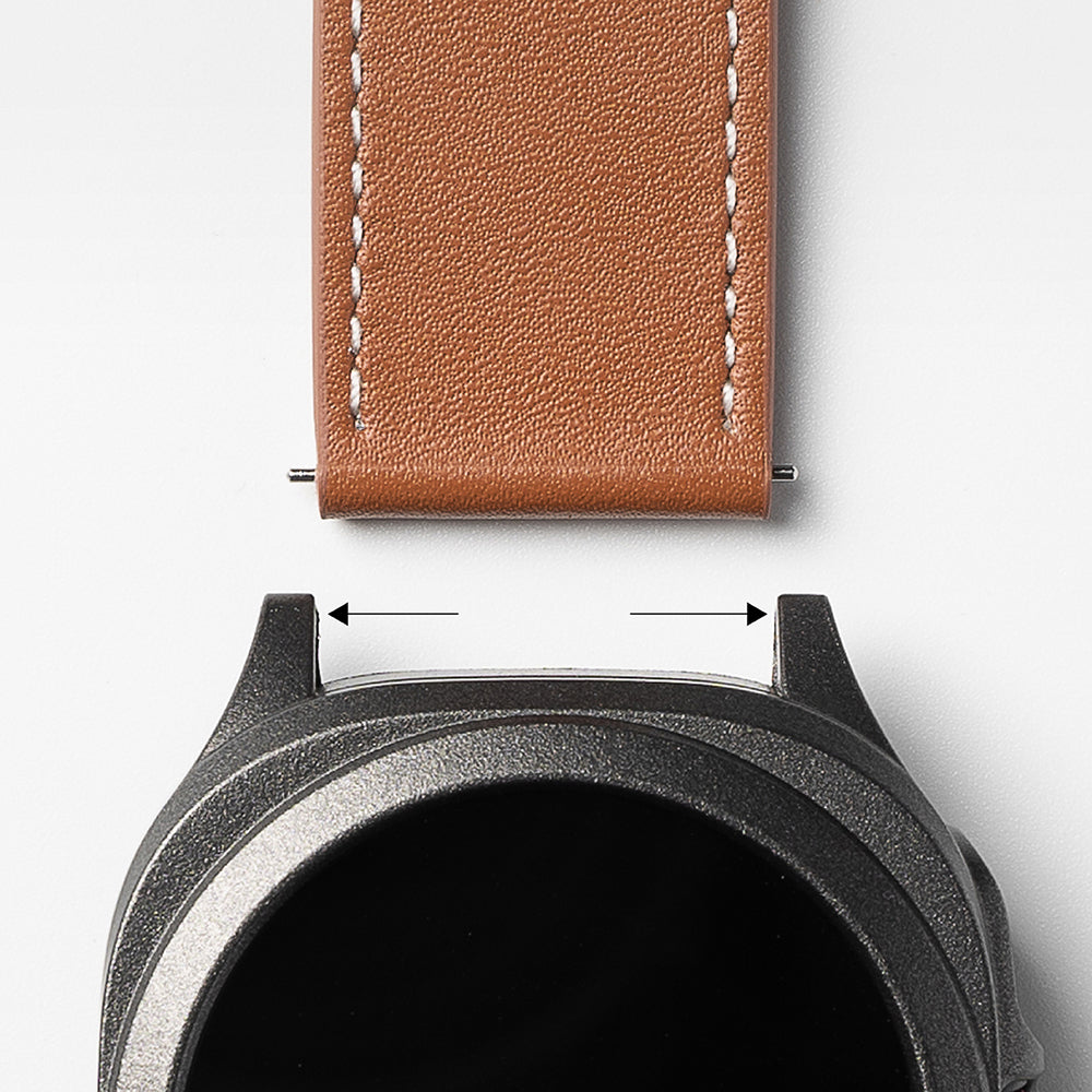 Ringke - Leather One Basic Bold 24mm - Fossil Hybrid / Mobvoi TicWatch Pro 5 / Suunto 9 / Suunto 9 Baro / Suunto D5 - Wh