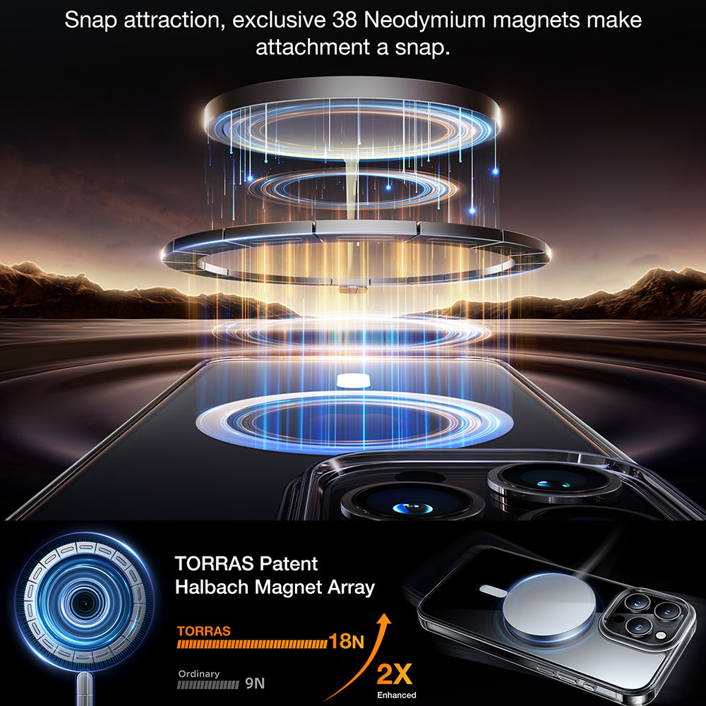 Torras - Diamond MagSafe Series - iPhone 15 Pro Max - Clear
