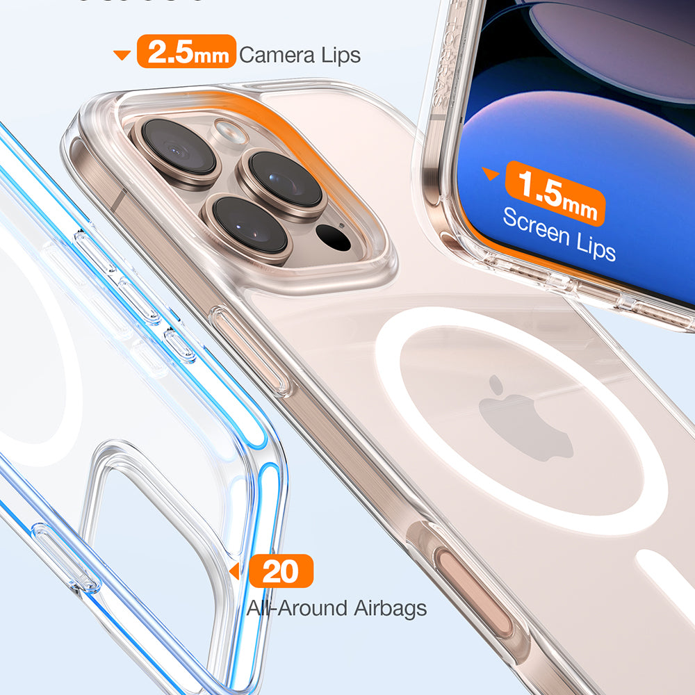 Torras - Diamond MagSafe Series - iPhone 16 Pro - Clear