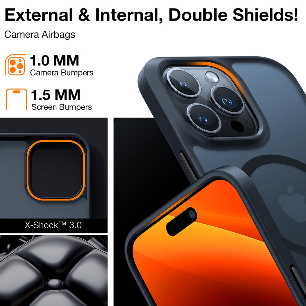 Torras Husa de protectie Torras Guardian Magnetic Series compatibil cu iPhone 15 Pro, Negru – imagine 6