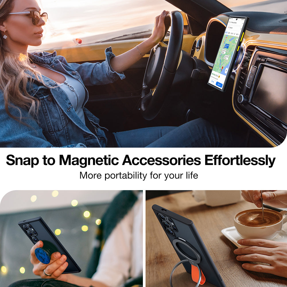 Torras Husa de protectie Torras Guardian Magnetic Series compatibil cu Samsung Galaxy S24 Ultra, Negru – imagine 6