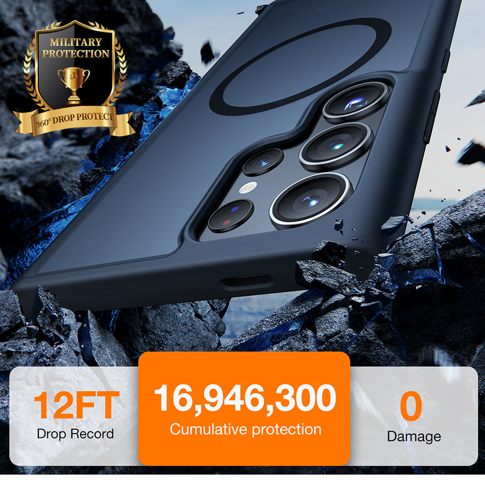 Torras Husa de protectie Torras Guardian Magnetic Series compatibil cu Samsung Galaxy S24 Ultra, Negru – imagine 3