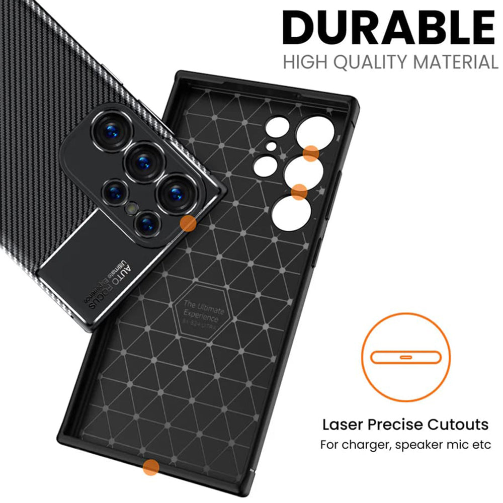 Techsuit - CarbonFiber - Samsung Galaxy S25 Ultra - Black