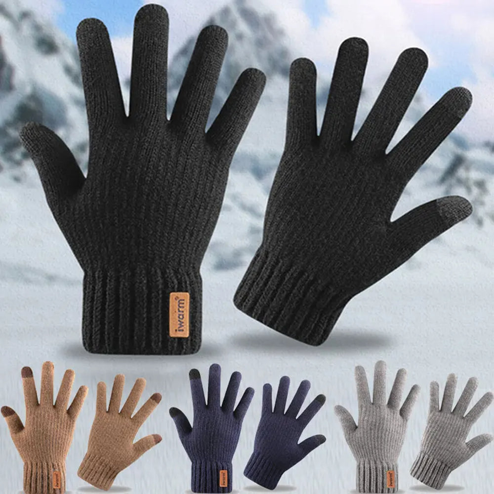 Iwarm - Gloves (ST0016) - from Alpaca Wool, Size 22cm - Coffee