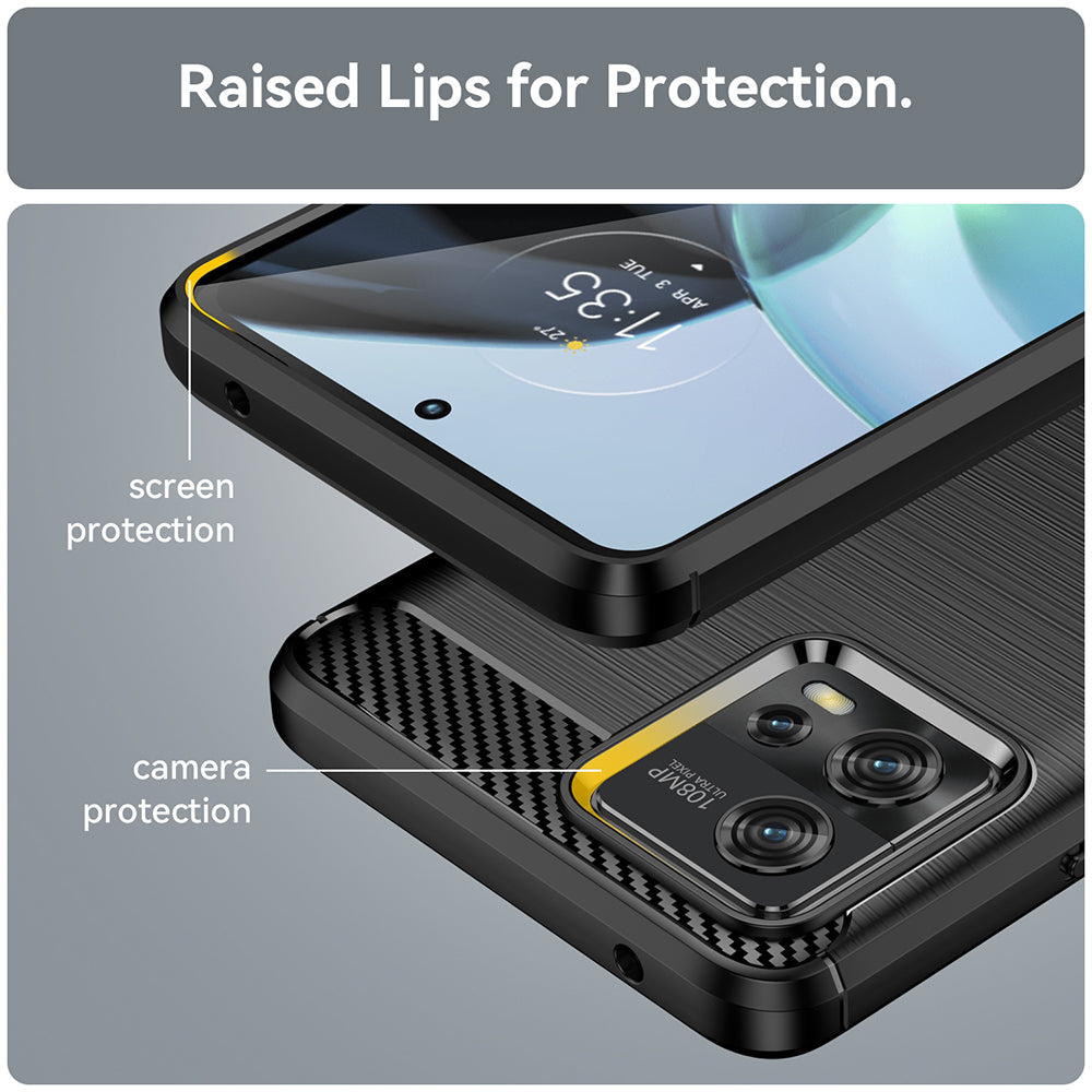Techsuit - Carbon Silicone - Motorola Moto G72 - Black