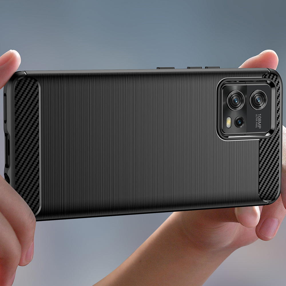 Techsuit - Carbon Silicone - Motorola Moto G72 - Black