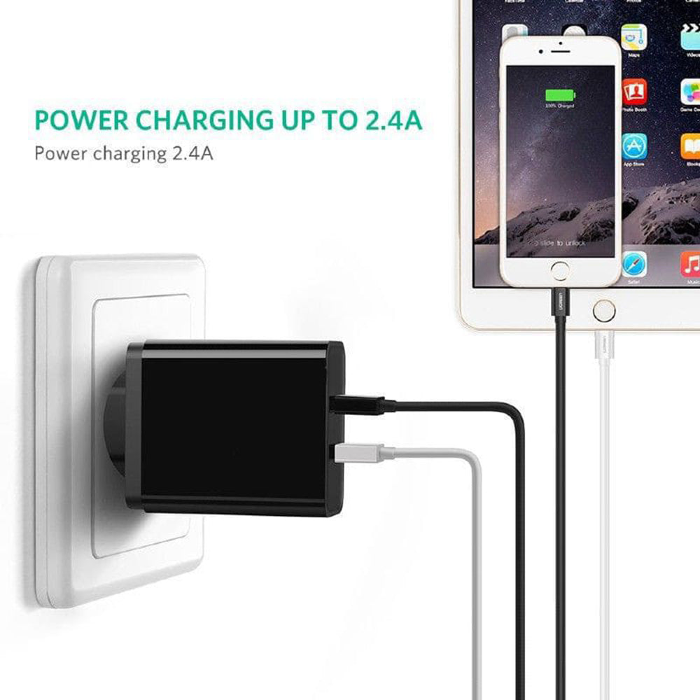 Ugreen - Data Cable (80823) - USB to Lightning MFi, 2.4A, 2m - Black
