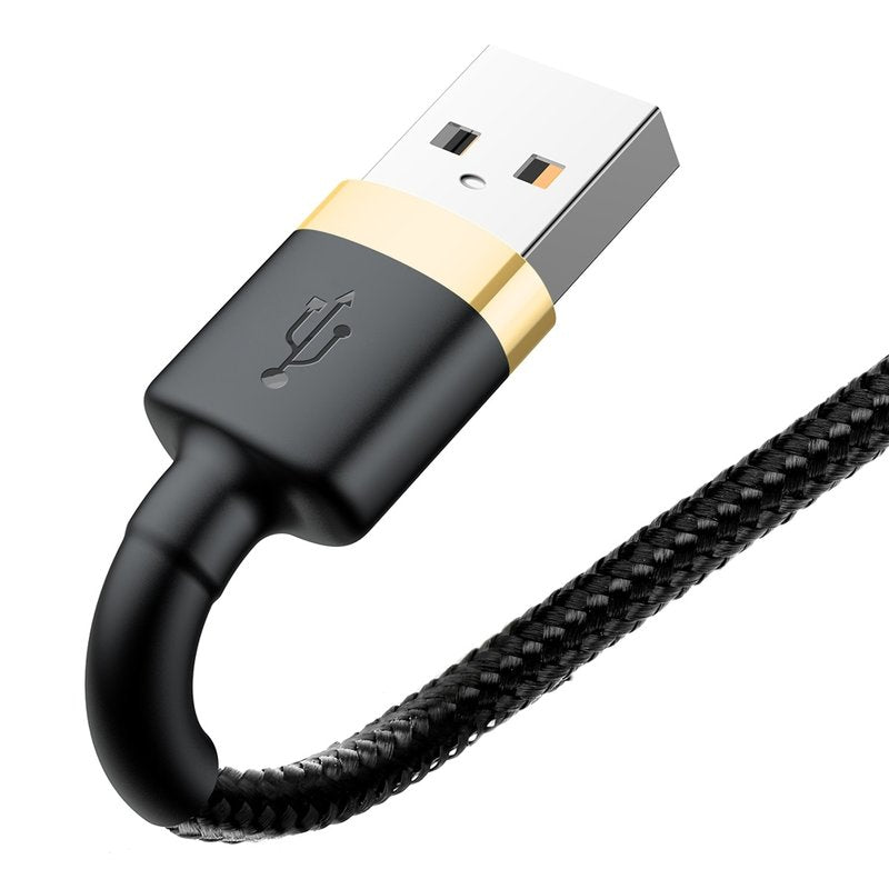 Baseus - Data Cable Cafule (CALKLF-CV1) - USB to Lightning, 1.5A, 2m - Gold Black