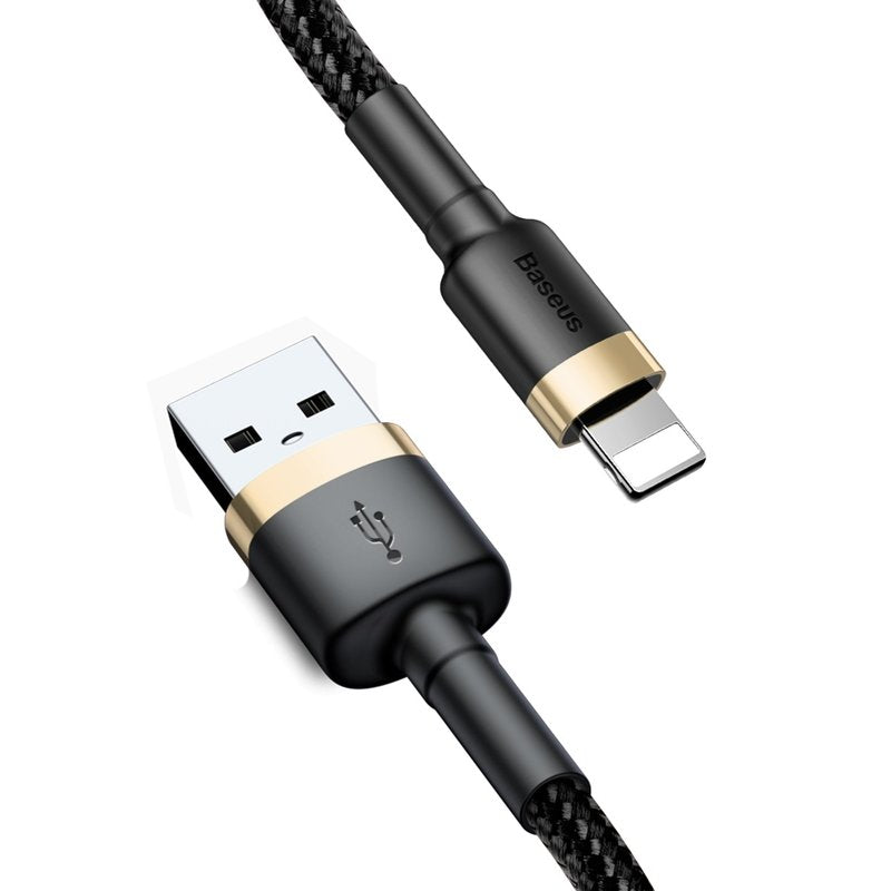 Baseus - Data Cable Cafule (CALKLF-CV1) - USB to Lightning, 1.5A, 2m - Gold Black