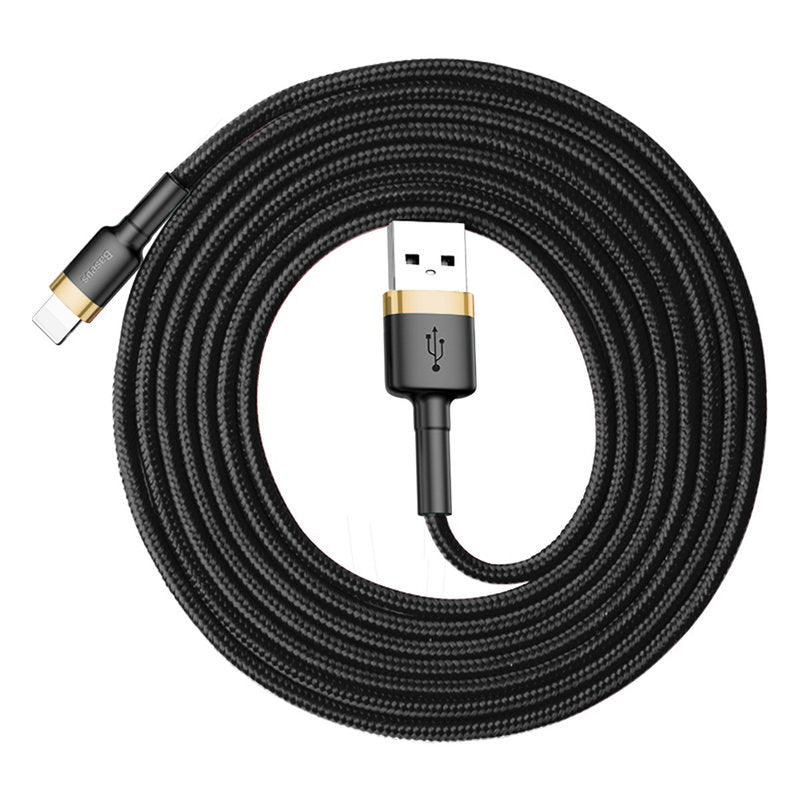 Baseus - Data Cable Cafule (CALKLF-CV1) - USB to Lightning, 1.5A, 2m - Gold Black