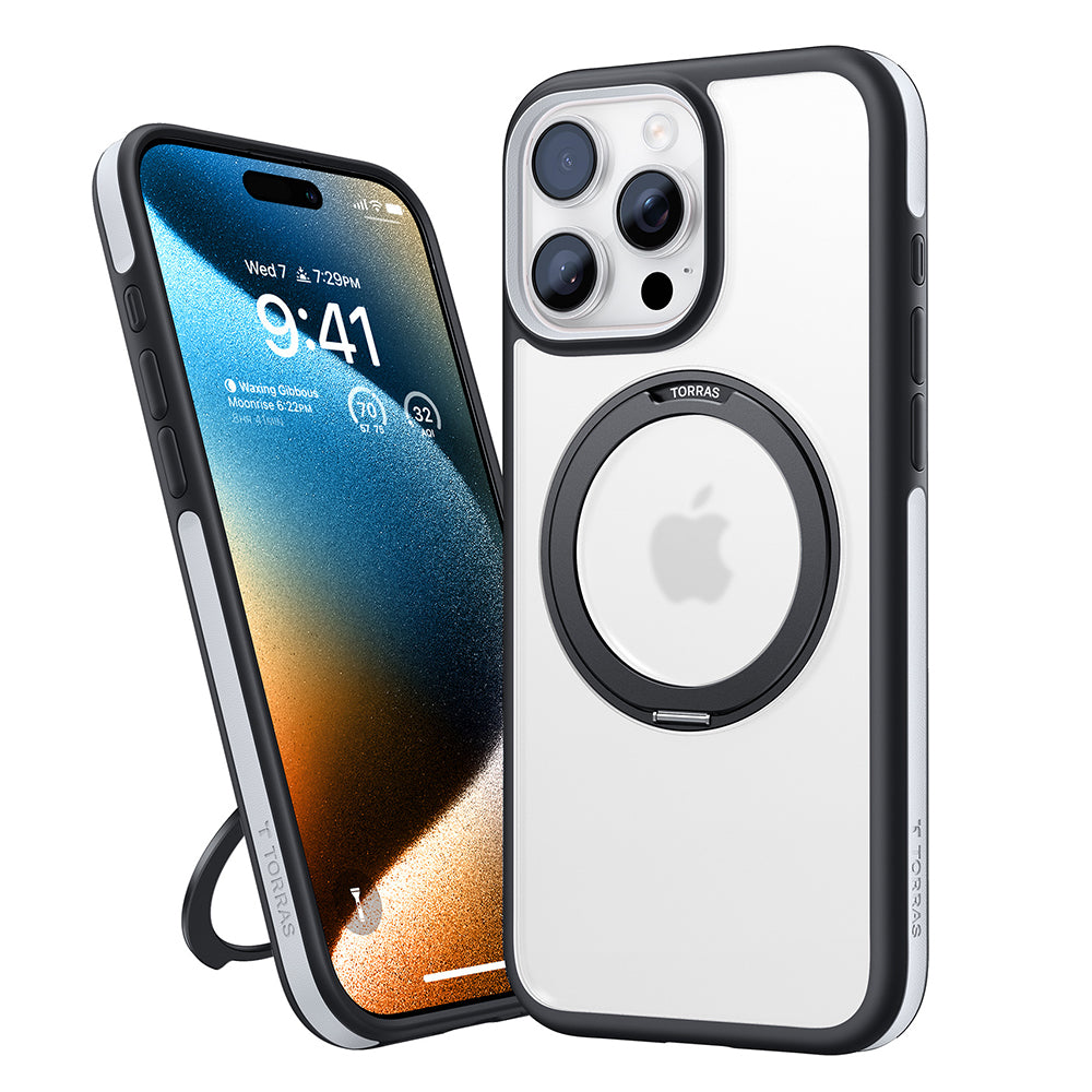 Torras - Ostand R Fusion MagSafe Series - iPhone 16 Pro - Black