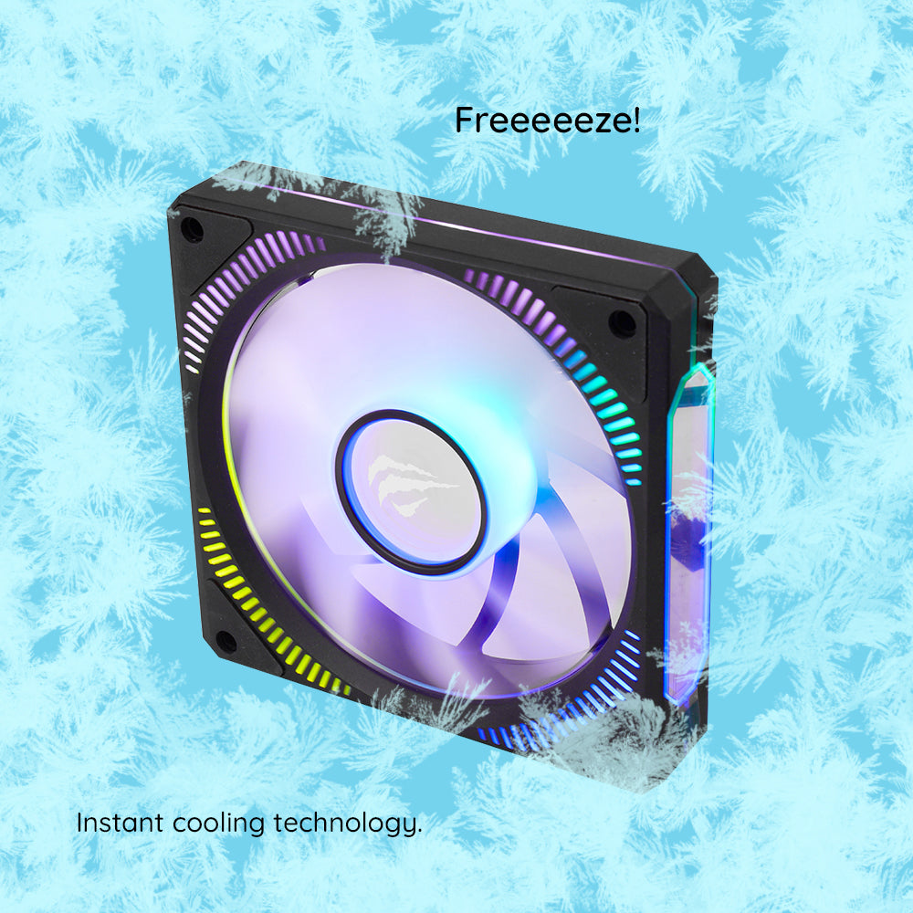 Havit - Cooler Fan (F2096) - for PC, 1800RPM, 30dB, 12V, 3W - Black