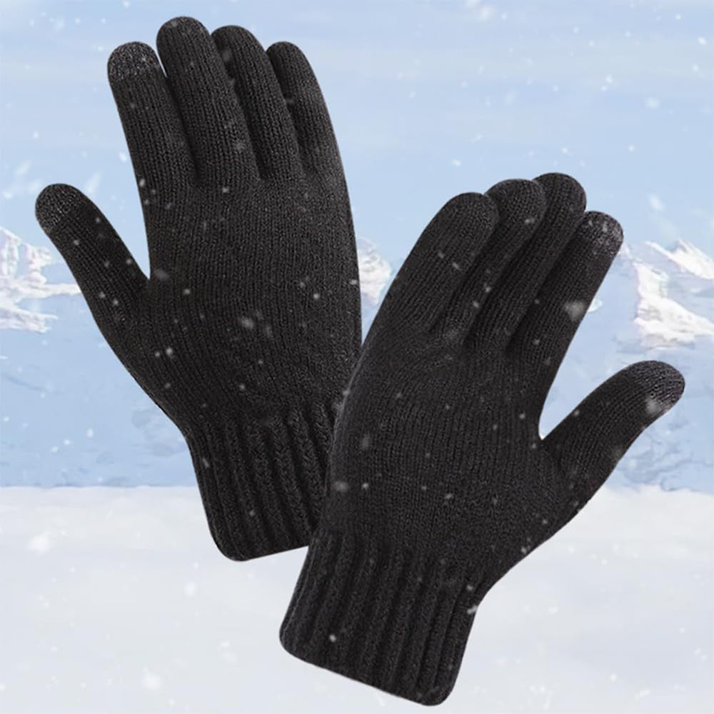 Techsuit - Gloves (ST0015) - from Alpaca Wool, Size 21cm - Black