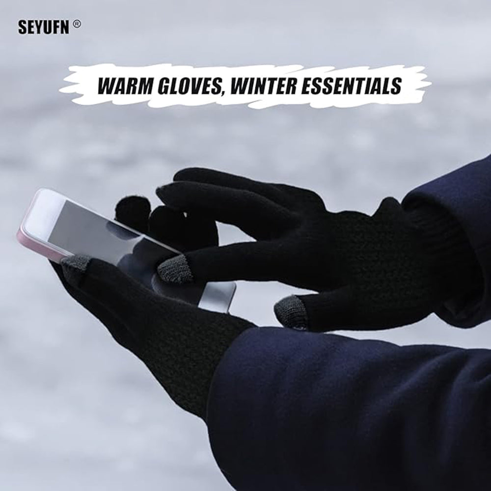 Techsuit - Gloves (ST0012) - from Alpaca Wool, Size 22cm - Light Grey