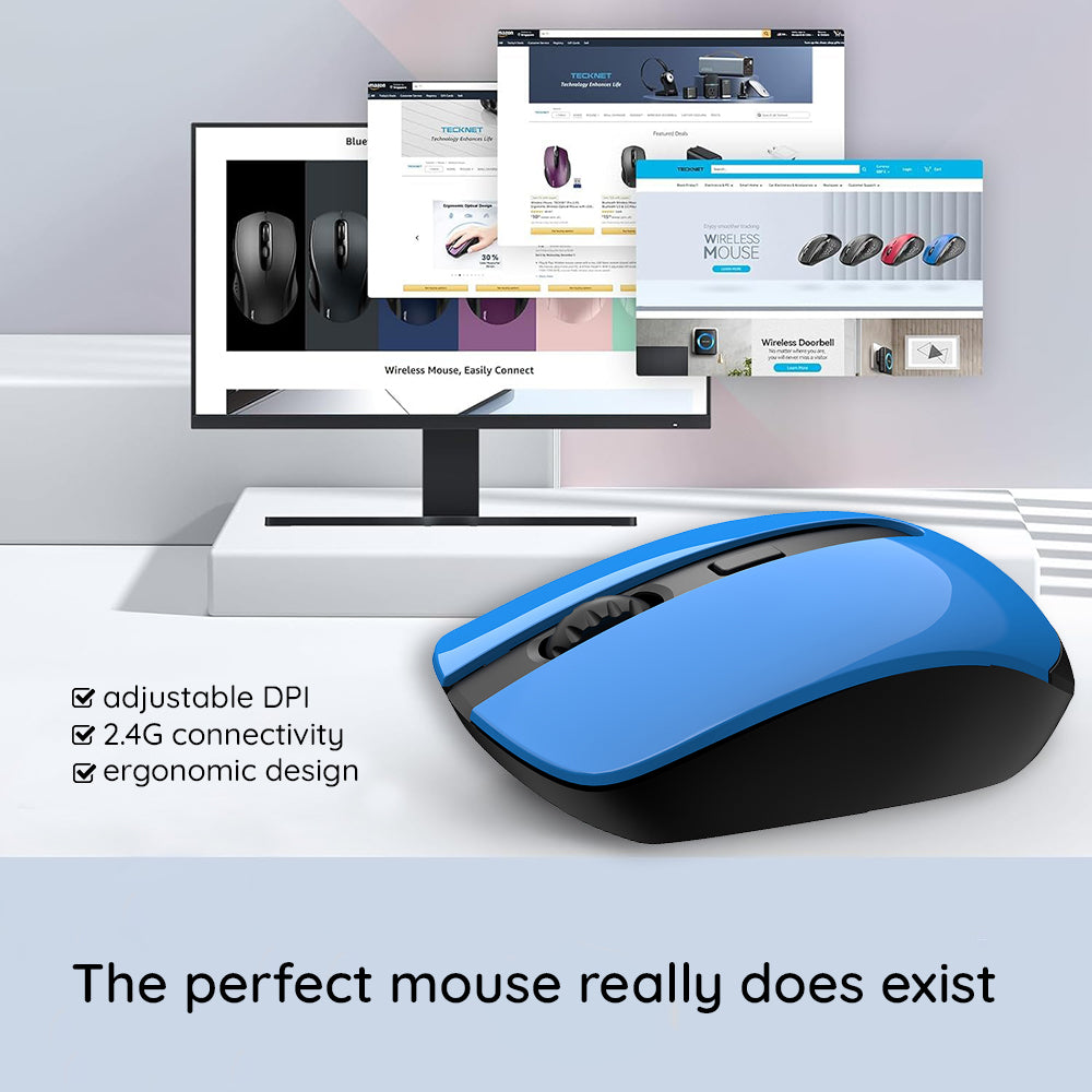Havit - Wireless Mouse (MS989GT) - 2.4GHz, 800-1200-1600 DPI, AA Battery - Black / Red