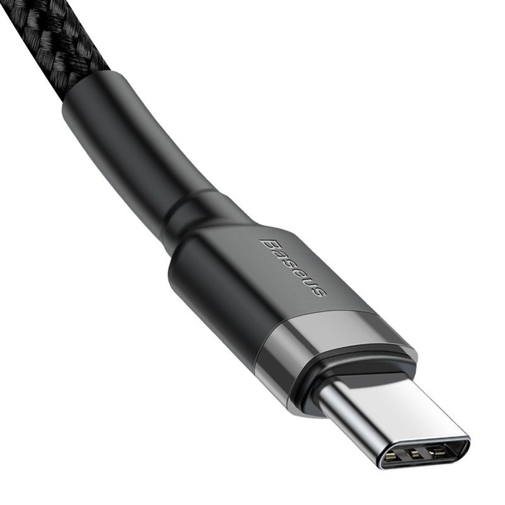 Baseus - Data Cable Cafule (CATKLF-GG1) - Type-C to Type-C 480Mbps, PD2.0, 60W, 3A, 1m - Black