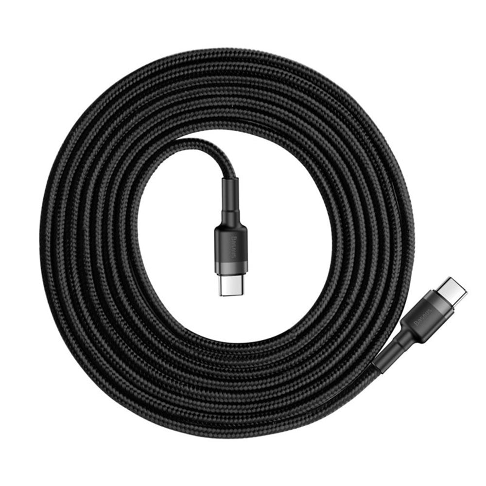 Baseus - Data Cable Cafule (CATKLF-GG1) - Type-C to Type-C 480Mbps, PD2.0, 60W, 3A, 1m - Black
