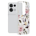 Husa de protectie Techsuit Marble Series compatibil cu Oppo Reno8 Pro, Alb