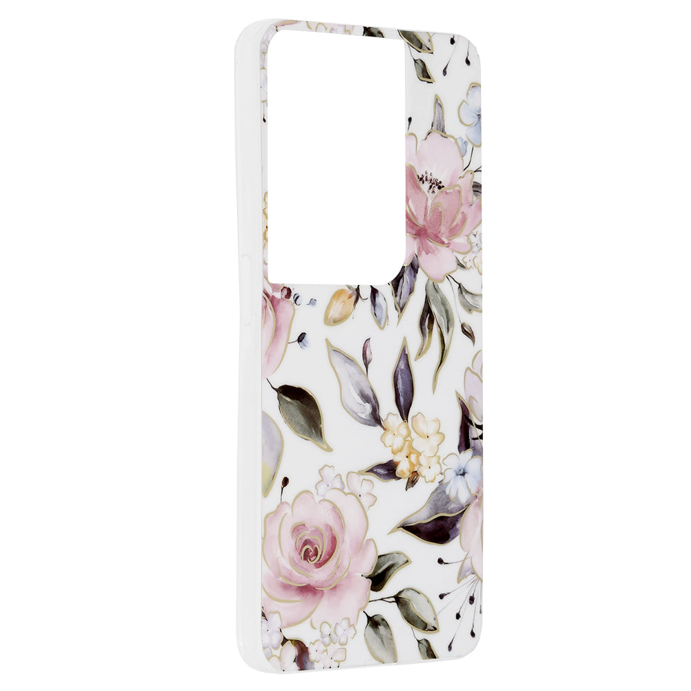 Husa de protectie Techsuit Marble Series compatibil cu Oppo Reno8 Pro, Alb