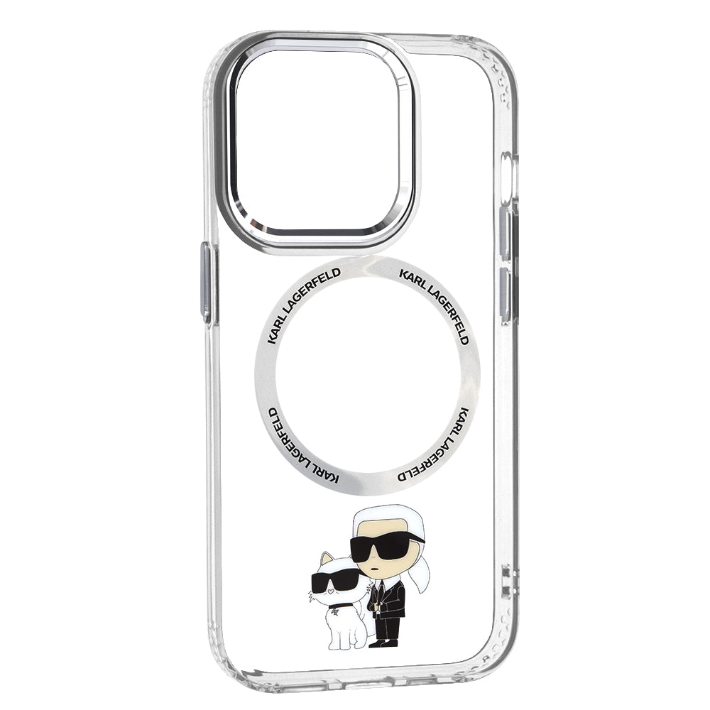 Karl Lagerfeld - Hardcase MagSafe (KLHMP14LHNKCIT) - iPhone 14 Pro - Transparent Iconic Karl&Choupette