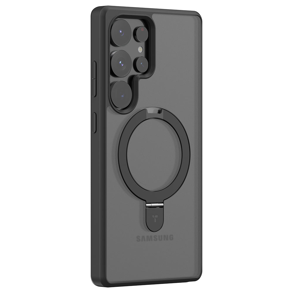 Torras Husa de protectie Torras Ostand MagSafe Series compatibil cu Samsung Galaxy S25 Ultra, Negru – imagine 2