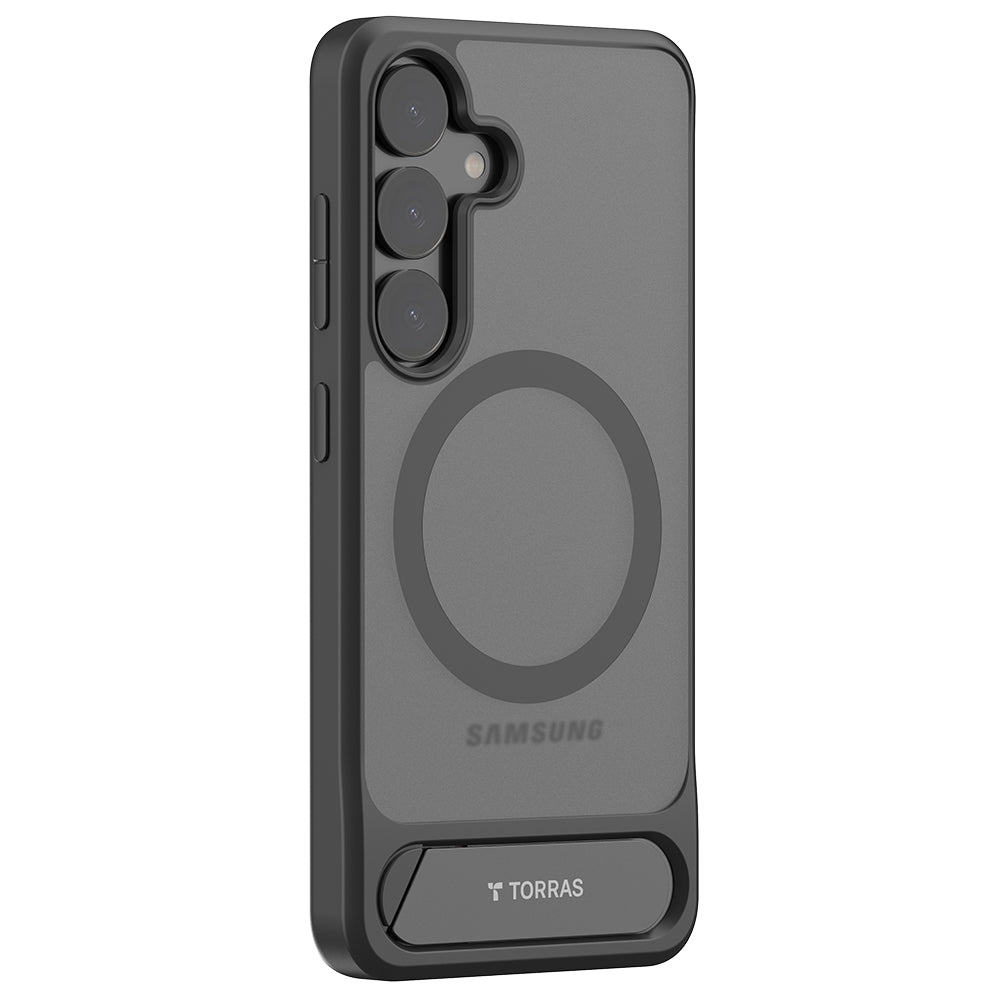 Torras Husa de protectie Torras Pstand MagSafe compatibil cu Samsung Galaxy S25 Plus, Negru – imagine 2