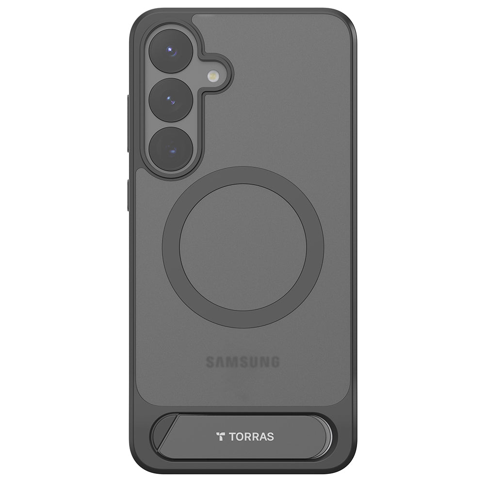 Torras Husa de protectie Torras Pstand MagSafe compatibil cu Samsung Galaxy S25 Plus, Negru – imagine 3
