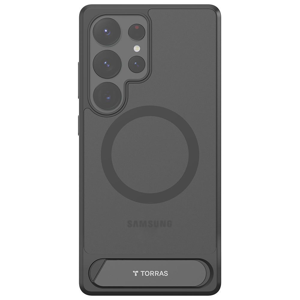 Torras Husa de protectie Torras Pstand MagSafe compatibil cu Samsung Galaxy S25 Ultra, Negru – imagine 3