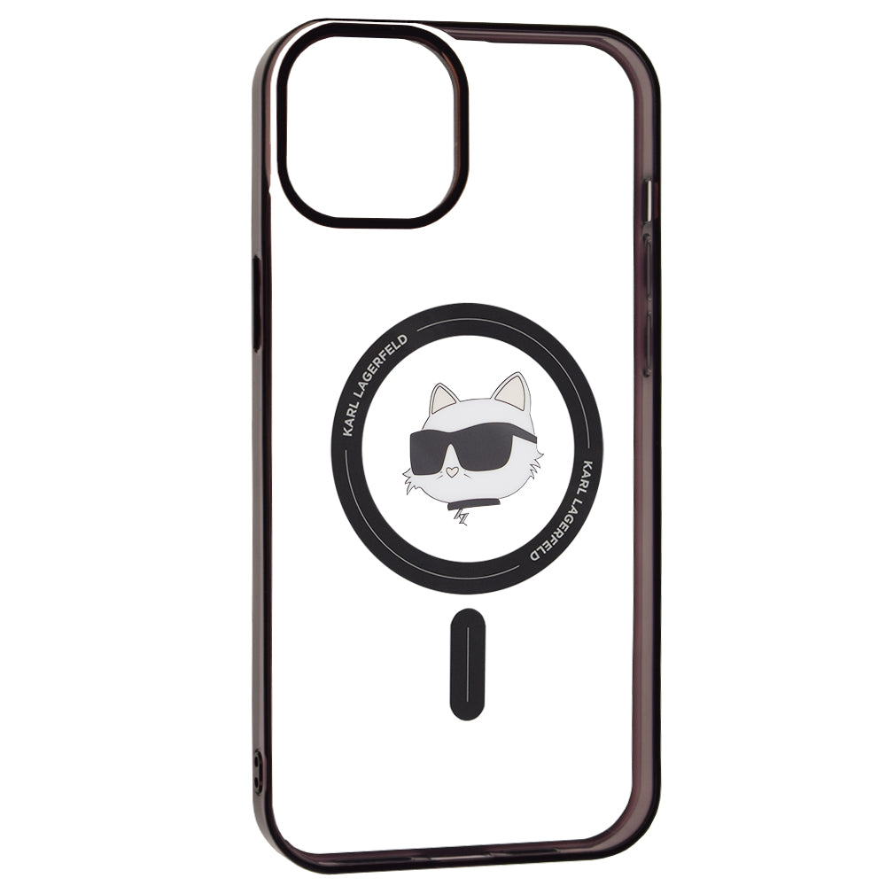 Karl Lagerfeld - IML MagSafe (KLHMP15MHCHNOTK) - iPhone 15 Plus - Transparent Choupette`s Head