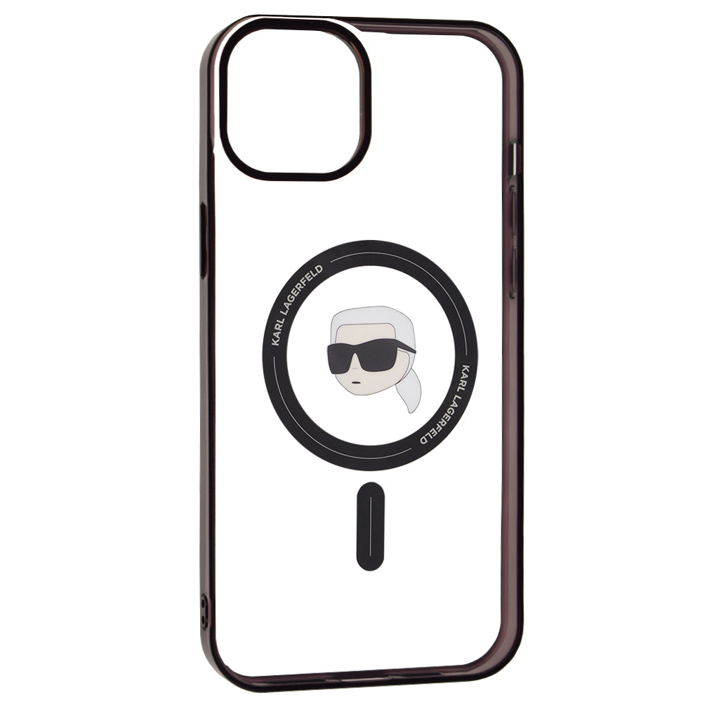 Karl Lagerfeld - IML MagSafe (KLHMP15MHKHNOTK) - iPhone 15 Plus - Transparent Karl`s Head
