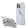 Karl Lagerfeld - Hardcase Ring Stand MagSafe (KLHMP15LHMRSKHH) - iPhone 15 Pro - White Karl Head
