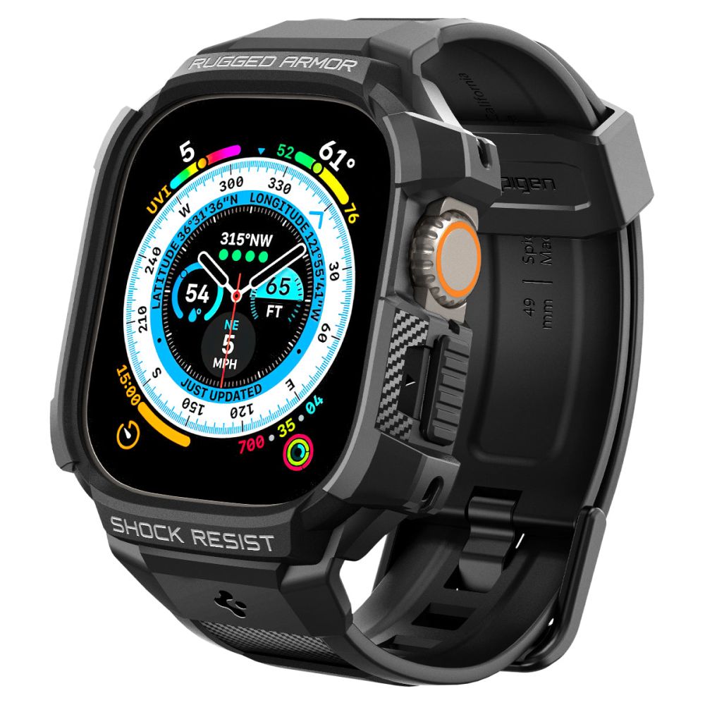 Spigen - Rugged Armor Pro (ACS05460) - Apple Watch Ultra / Ultra 2 - Black