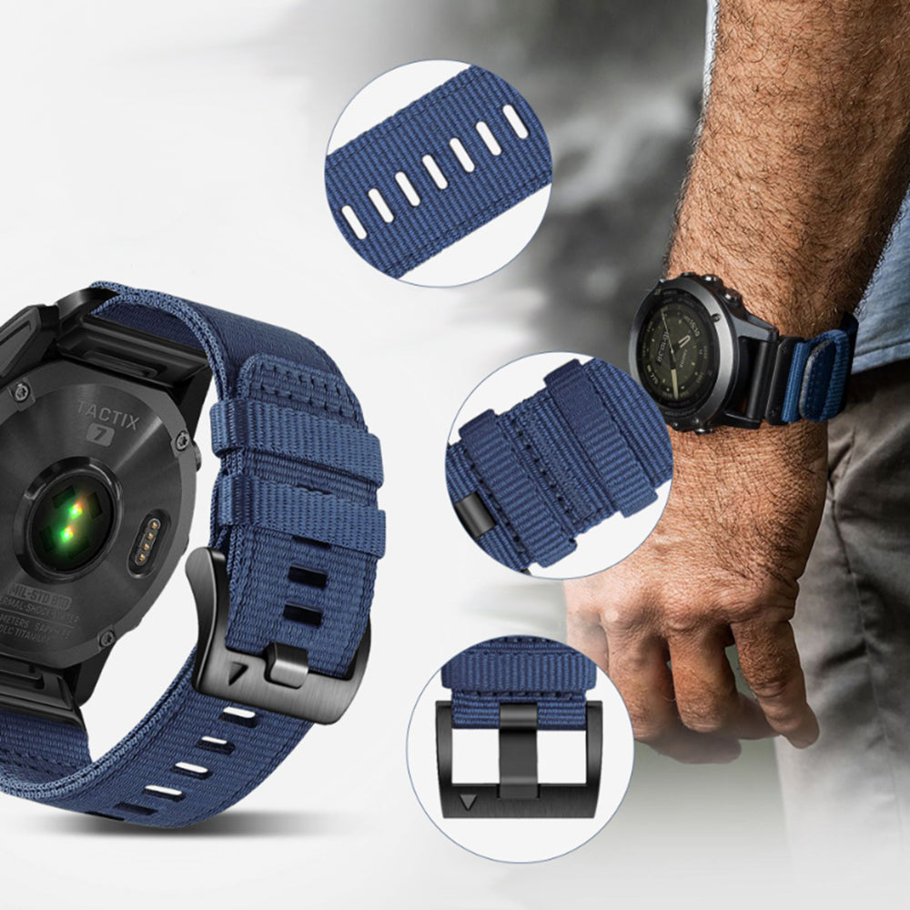 Techsuit - Watchband 20mm (W070) - Samsung Galaxy Watch 4/5/Active 2, Huawei Watch GT 3 (42mm)/GT 3 Pro (43mm) - Nightsh