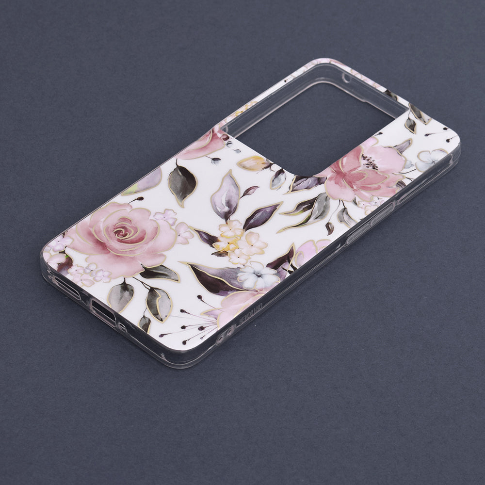 Husa de protectie Techsuit Marble Series compatibil cu Oppo Reno8 Pro, Alb