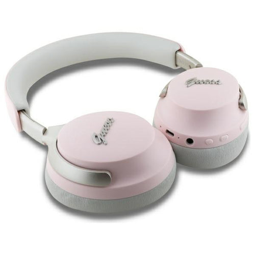 Guess - Wireless Headphones Metal Script Logo (GUBHC22PSBCSMP) - Bluetooth, ANC, On-ear - Pink