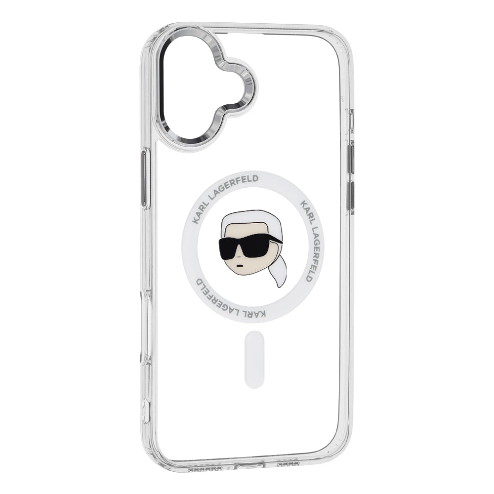 Karl Lagerfeld - IML MagSafe (KLHMP16MHLSKIH) - iPhone 16 Plus - White Karl`s Head