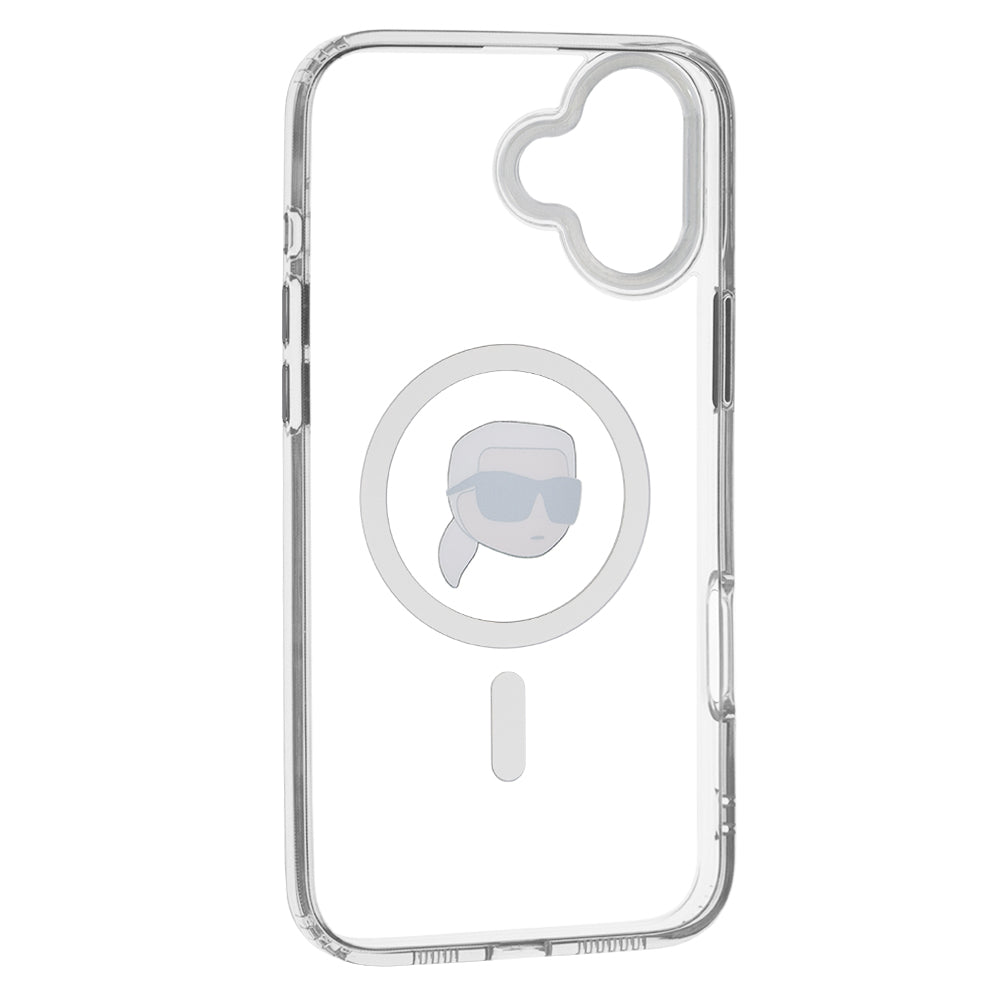 Karl Lagerfeld - IML MagSafe (KLHMP16MHLSKIH) - iPhone 16 Plus - White Karl`s Head