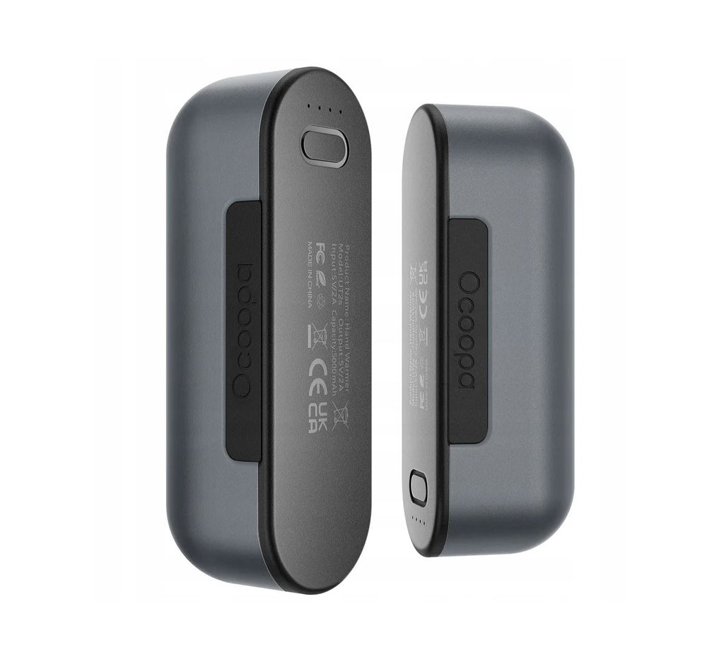 Ocoopa - Hand Warmer UT2s (UT2S-GY) - Type-C, with Power Bank, Electric, Magnetic Design, MagTwins, 2x 5000mAh - Grey