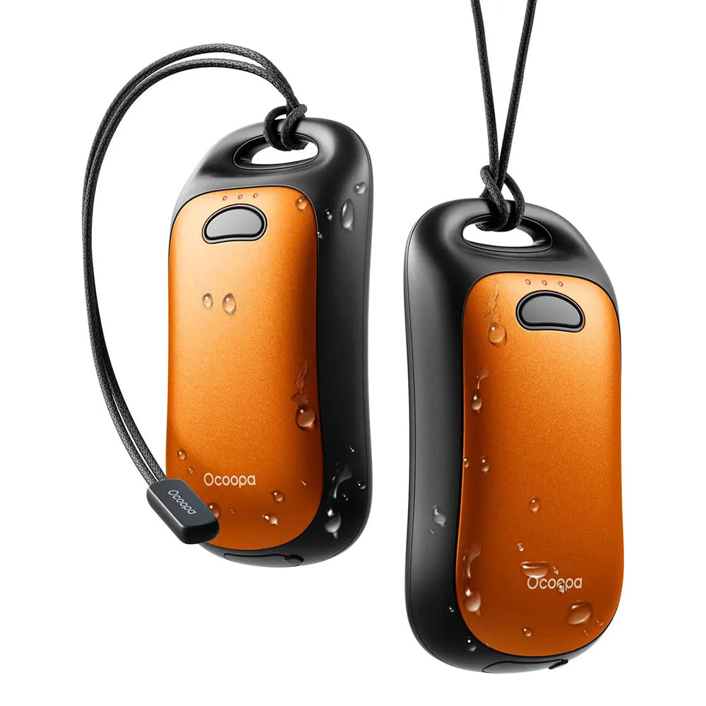 Ocoopa - Hand Warmer UT4 Urban (UT3061- OG) - USB-C, IP45, Adjustable Heat, Magnetic, with Strap, 2x 3000mAh - Orange