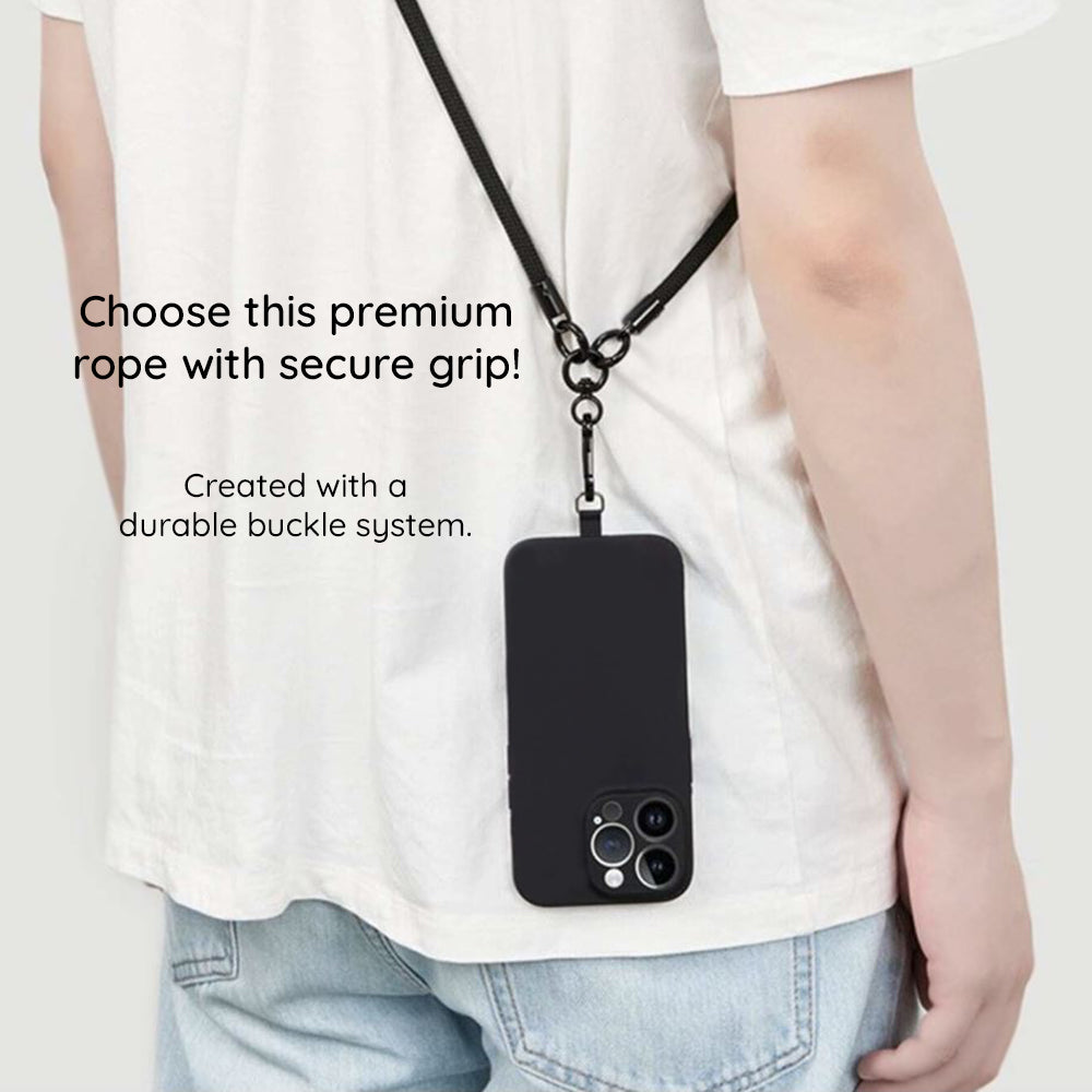 TechSuit Suport Techsuit Rope Crossbody Strap (RCS1-25), for Phones, Carabiner, Nylon Braided, Durable, Adjustable, Flam
