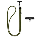 Techsuit - Rope Crossbody Strap (RCS1-06) - for Phones, Carabiner, Nylon Braided, Durable, Adjustable - Moss Green