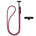 Techsuit - Rope Crossbody Strap (RCS1-28) - for Phones, Carabiner, Nylon Braided, Durable, Adjustable - Dark Cherry