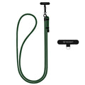 Techsuit - Rope Crossbody Strap (RCS1-04) - for Phones, Carabiner, Nylon Braided, Durable, Adjustable - Forest Green